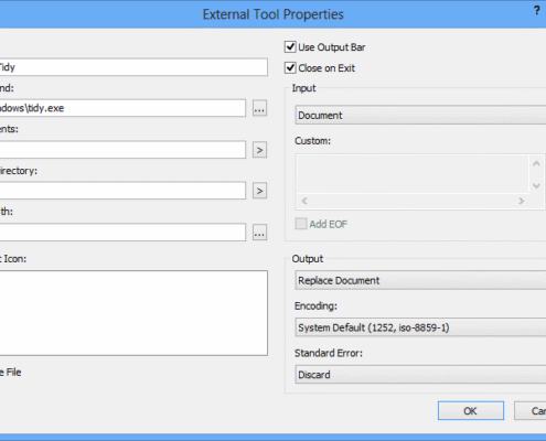 External Tools Properties External Tools Properties